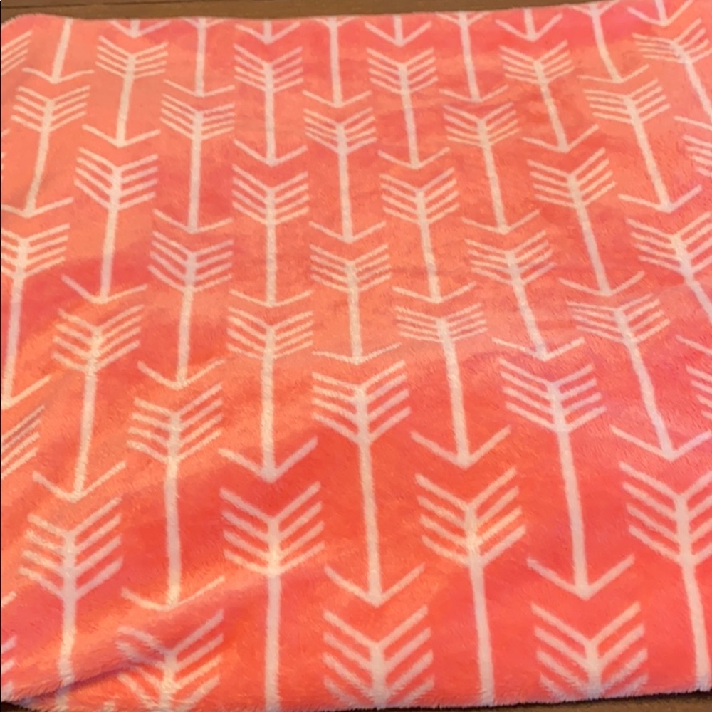 Minky changing pad cover, deep coral pink